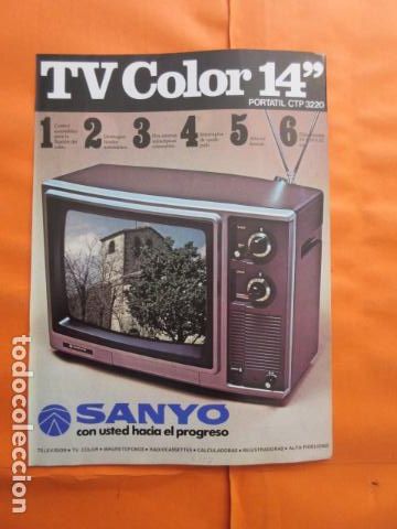 Coleccionismo: PUBLICIDAD 1978 - COLECCION ELECTRONICA - TV TELEVISION SANYO 14 PULGADAS  PORTATIL CTP 3220