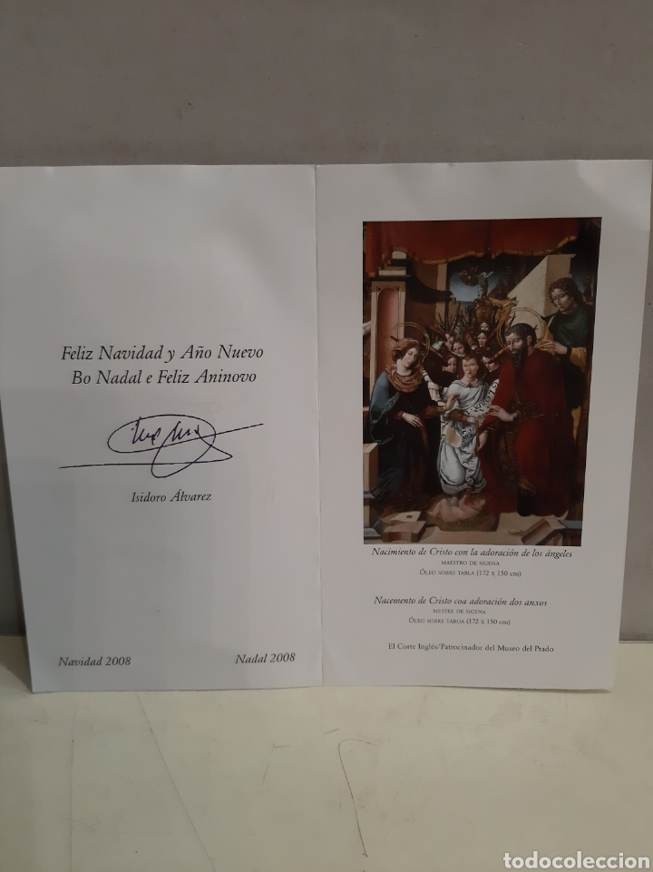 Sammelleidenschaft Papier: 2008 felicitaci&oacute;n navide&ntilde;a Corte Ingl&eacute;s nacimiento cristo Prado