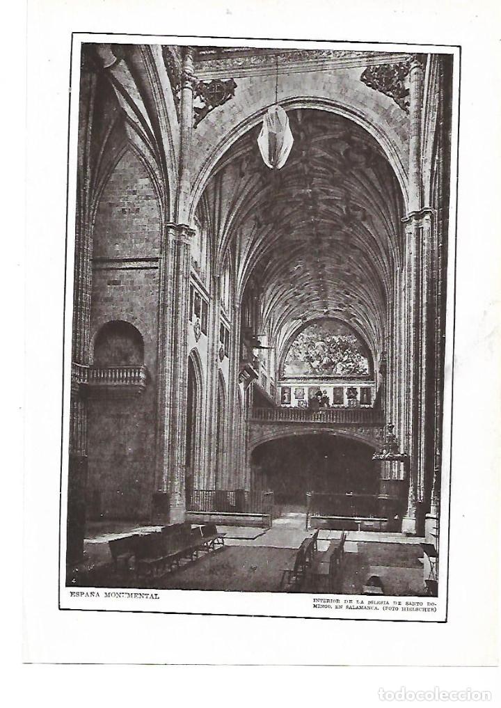 Colecionismo: A&Ntilde;O 1915 RECORTE PRENSA LAMINA FOTOGRAFIA HIELSCHER INTERIOR IGLESIA SANTO DOMINGO SALAMANCA