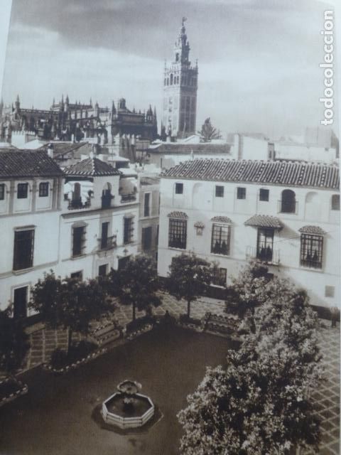 Collecting paper: SEVILLA LA PLAZA DE DO&Ntilde;A ELVIRA ANTIGUA LAMINA HUECOGRABADO A&Ntilde;OS 40