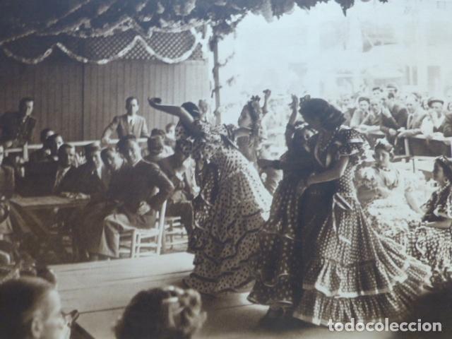 Coleccionismo: SEVILA LA FERIA BAILE DE LAS SEVILLANAS ANTIGUA LAMINA HUECOGRABADO A&Ntilde;OS 40