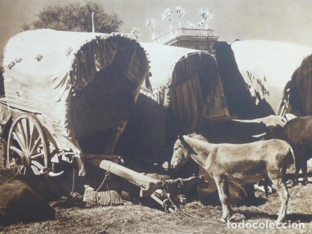 Coleccionismo: ALMONTE HUELVA ROMERIA DEL ROCIO CAMPAMENTO ANTIGUA LAMINA HUECOGRABADO A&Ntilde;OS 40