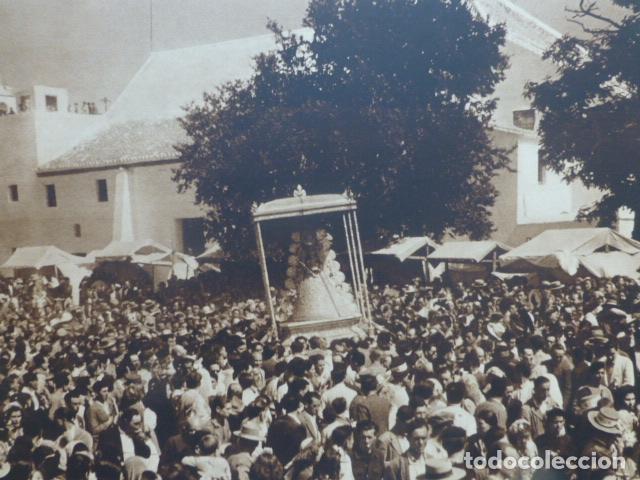 Coleccionismo: ALMONTE HUELVA ROMERIA DEL ROCIO PROCESION ANTIGUA LAMINA HUECOGRABADO A&Ntilde;OS 40