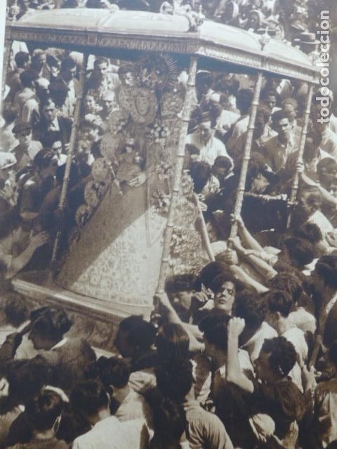 Coleccionismo: ALMONTE HUELVA ROMERIA DEL ROCIO PROCESION ANTIGUA LAMINA HUECOGRABADO A&Ntilde;OS 40