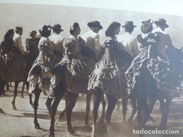 Coleccionismo: SEVILLA NUESTRA SE&Ntilde;ORA DE VALME GRUPO DE CABALLISTAS ANTIGUA LAMINA HUECOGRABADO A&Ntilde;OS 40