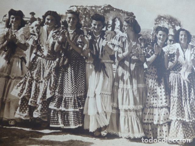 Collezionismo: SEVILLA NUESTRA SE&Ntilde;ORA DE VALME BAILANDO SEVILLANAS ANTIGUA LAMINA HUECOGRABADO A&Ntilde;OS 40
