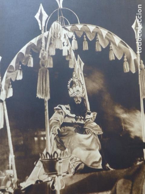 Coleccionismo: SEVILLA CABALGATA DE REYES EL REY GASPAR ANTIGUA LAMINA HUECOGRABADO A&Ntilde;OS 40