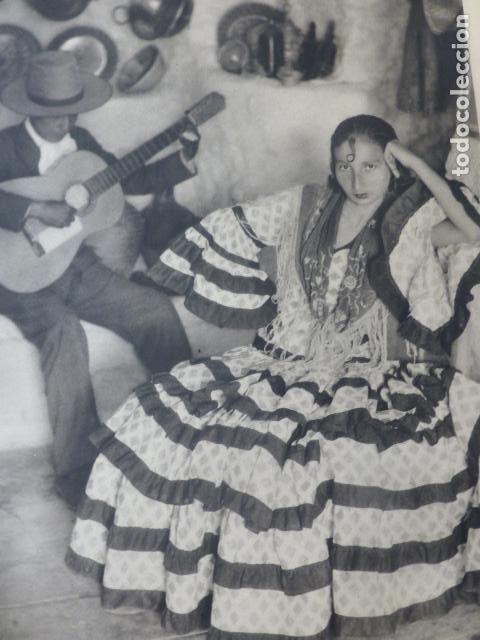 Sammelleidenschaft Papier: GRANADA GITANOS DEL ALBAICIN ANTIGUA LAMINA HUECOGRABADO A&Ntilde;OS 40