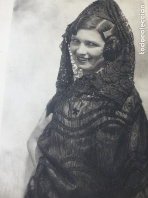 Sammelleidenschaft Papier: VALENCIA MANTILLA VALENCIANA ANTIGUA LAMINA HUECOGRABADO A&Ntilde;OS 40