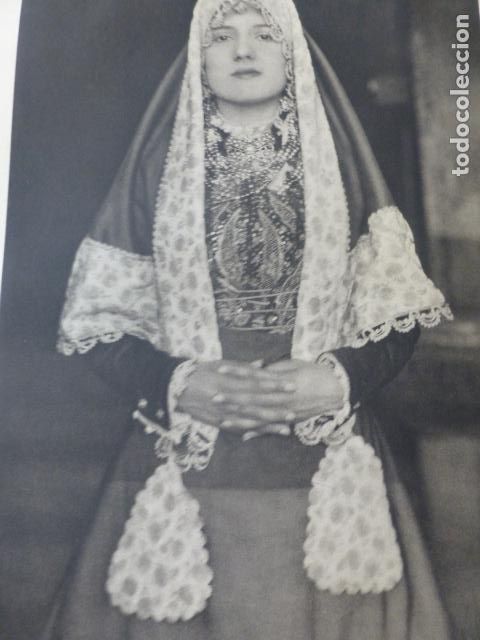 Coleccionismo: NAVARRA MUJER RONCALESA ANTIGUA LAMINA HUECOGRABADO A&Ntilde;OS 40