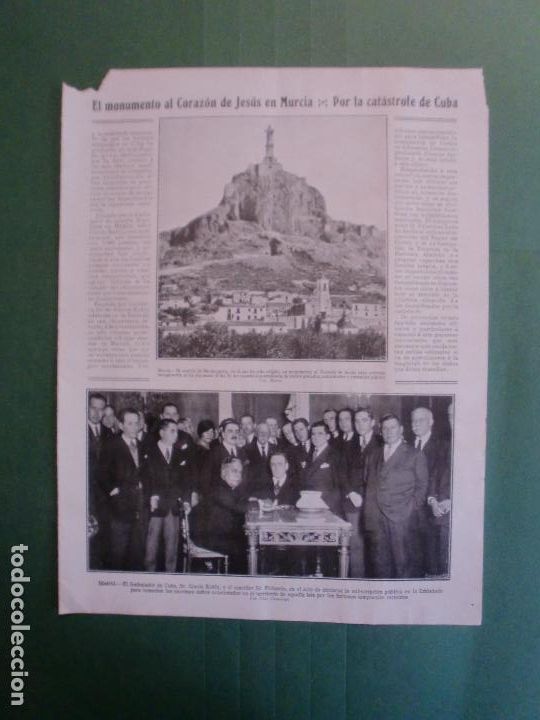 Sammelleidenschaft Papier: MONUMENTO AL CORAZ&Oacute;N DE JES&Uacute;S EN MURCIA - S.M. Y EL REGIMIENTO DE TETUAN - 3/11/1926