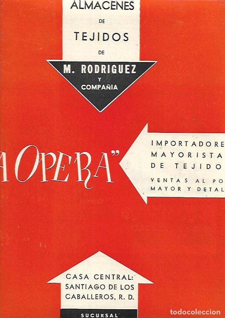 Colecionismo: A&Ntilde;O 1954 RECORTE PRENSA PUBLICIDAD LA OPERA ALMACENES DE TEJIDOS RODRIGUEZ CIUDAD TRUJILLO