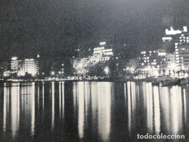 Colecionismo: PALMA DE MALLORCA VISTA NOCTURNA ANTIGUA LAMINA A&Ntilde;OS 50