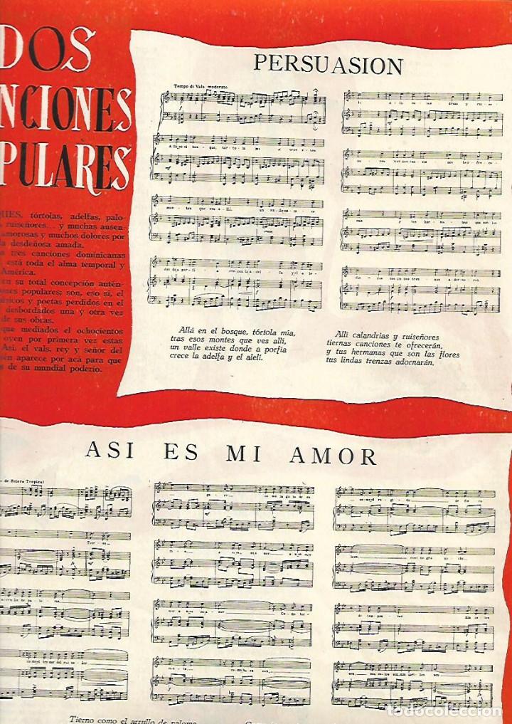 Collectionnisme: A&Ntilde;O 1954 RECORTE PRENSA MUSICA PARTITURA CANCION POPULAR PERSUASION ASI ES MI AMOR