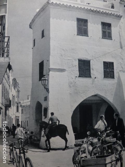 Coleccionismo: CIUDADELA MENORCA DETALLE URBANO ANTIGUA LAMINA A&Ntilde;OS 50