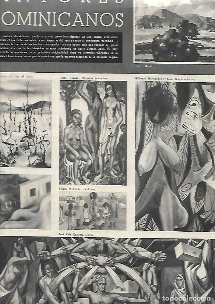 Coleccionismo: A&Ntilde;O 1954 RECORTE PRENSA PINTURA PINTORES DOMINICANOS NIDIA SERRA FLIGIO PICHARDO VELA ZANETTI