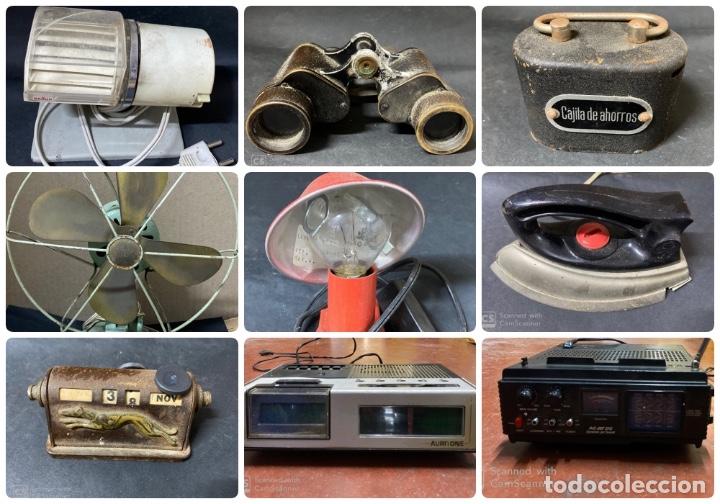 Coleccionismo: LOTE PARA MERCADILLO/CANDONGA. 2 RADIOS. 2 VENTILADORES. BOMBILLA PORTATIL. PRISMATICOS. VER FOTOS