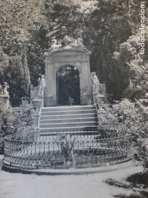 Coleccionismo: VALENCIA JARDINES ANTIGUA LAMINA HUECOGRABADO A&Ntilde;OS 50