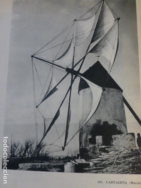 Coleccionismo: CARTAGENA MURCIA MOLINO ANTIGUA LAMINA HUECOGRABADO A&Ntilde;OS 50