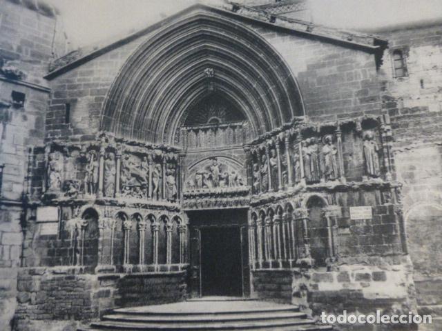 Coleccionismo: LOGRO&Ntilde;O IGLESIA ANTIGUA LAMINA HUECOGRABADO A&Ntilde;OS 50