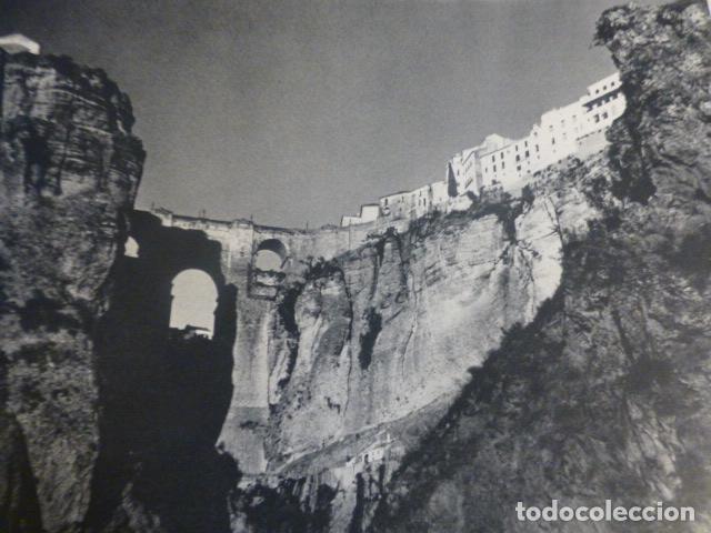 Coleccionismo: RONDA MALAGA VISTA ANTIGUA LAMINA HUECOGRABADO A&Ntilde;OS 50