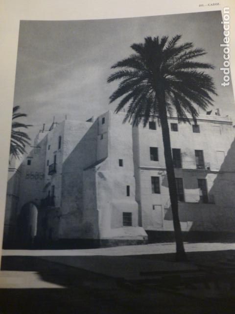 Coleccionismo: CADIZ DETALLE URBANO ANTIGUA LAMINA HUECOGRABADO A&Ntilde;OS 50
