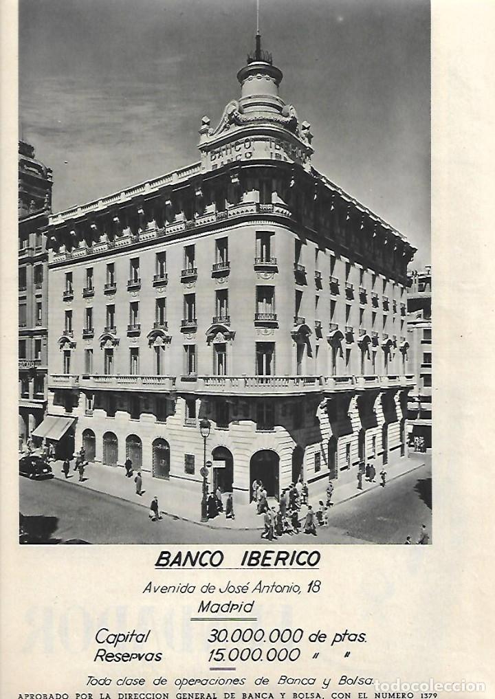 Coleccionismo: A&Ntilde;O 1953 RECORTE PRENSA PUBLICIDAD BANCO IBERICO MADRID BANCA Y BOLSA