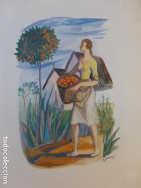 Colecionismo: VALENCIA EN LA HUERTA ANTIGUA CROMOLITOGRAFIA A&Ntilde;OS 50