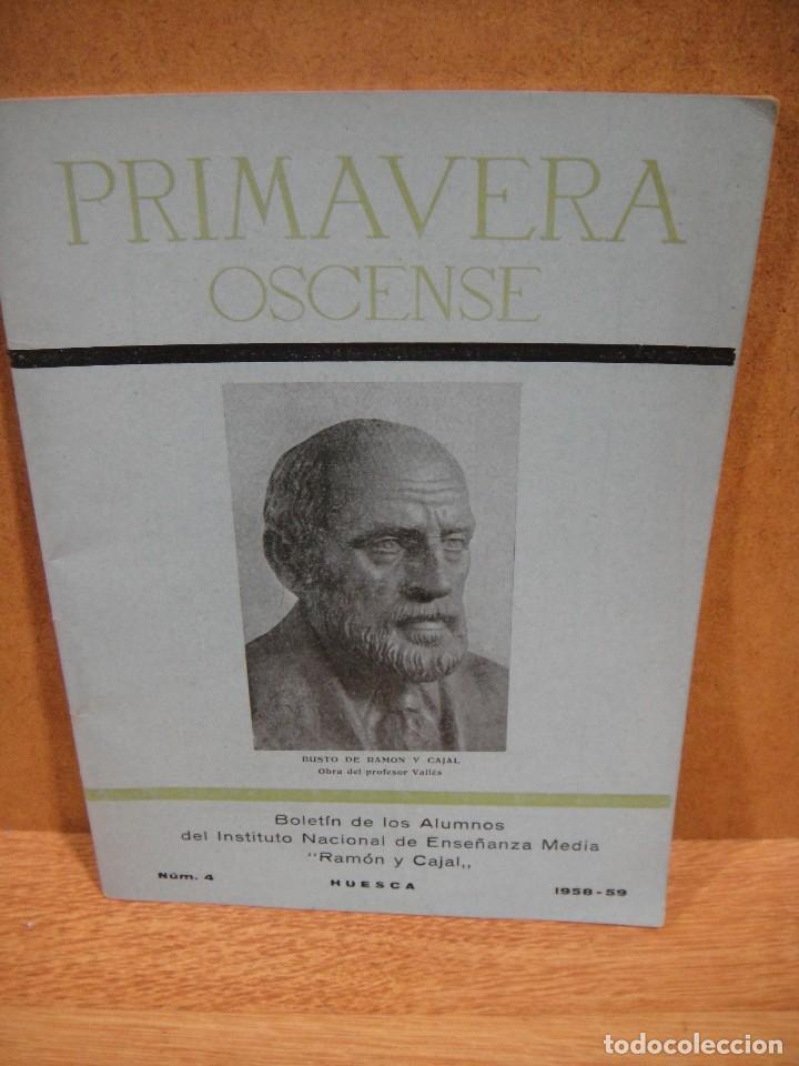 Coleccionismo: primavera oscense n&ordm; 4 - boletin del instituto ramon y cajal - huesca a&ntilde;o 1958 - 59