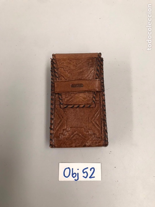 Coleccionismo: Pitillera de cuero repujado - Foto 1