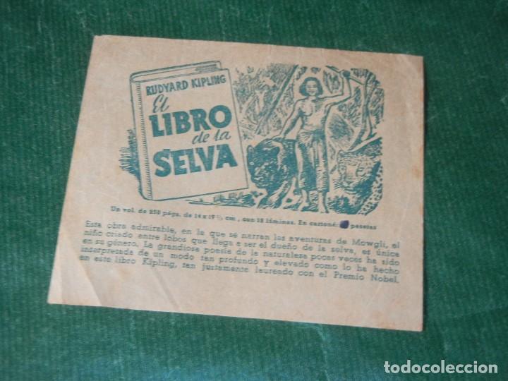 Coleccionismo: VOLANTE PROMOCIONAL EDICION LIBRO DE LA SELVA DE RUDYARD KIPLING 1950S