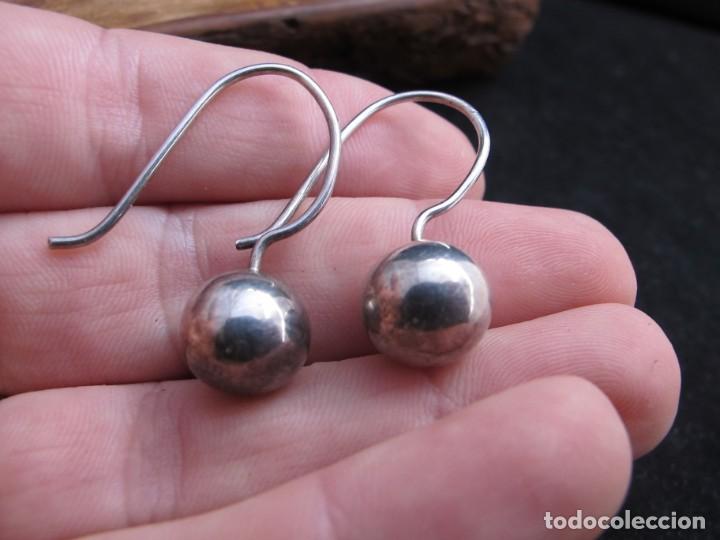 Coleccionismo: Sencillos pendientes en plata de ley - Foto 4