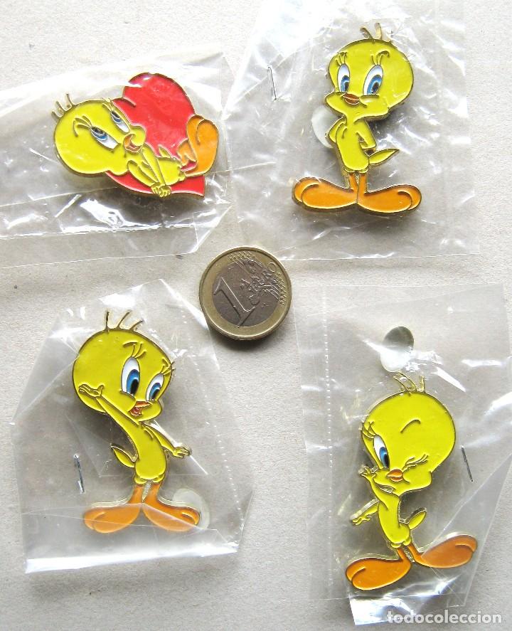 Coleccionismo: LOTE 4 PIOLIN IMANES DIFERENTES METAL MAGNET OFICIAL WARNER BROS 6 CM ALTO R