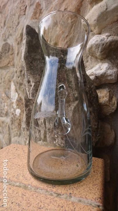Coleccionismo: Jarra de cristal gravado. - Foto 5