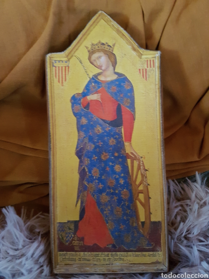 Coleccionismo: TABLA DE UN SANTO EN MADERA REPRODUCCION