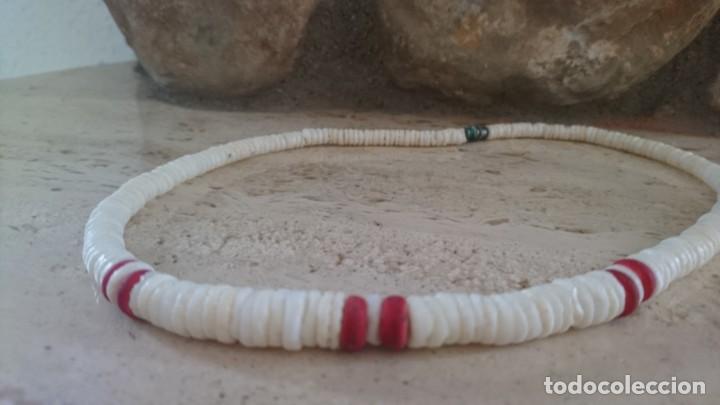 Coleccionismo: Collar discos coral blanco y rojo. - Foto 2