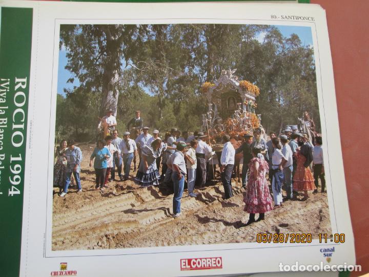 Coleccionismo: SANTIPONCE, LAMINA  32X25 cm - ROCIO 94 -! VIVA LA BLANCA PALOMA ! EL CORREO , CANAL SUR , CRUZCAMPO