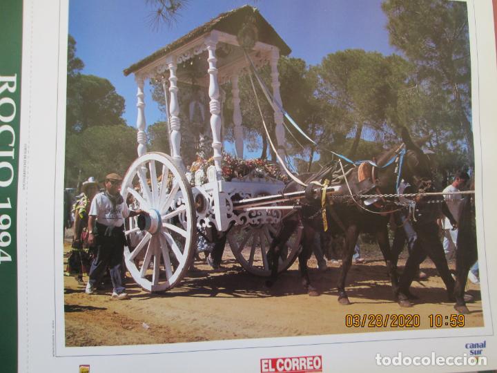 Coleccionismo: ALGECIRAS , LAMINA  32X25 cm - ROCIO 94 -! VIVA LA BLANCA PALOMA ! EL CORREO , CANAL SUR , CRUZCAMPO