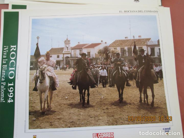 Coleccionismo: ROCIANA DEL CONDADO , LAMINA 32X25 cm - ROCIO 94 -! VIVA LA BLANCA PALOMA ! EL CORREO , CANAL SUR ,