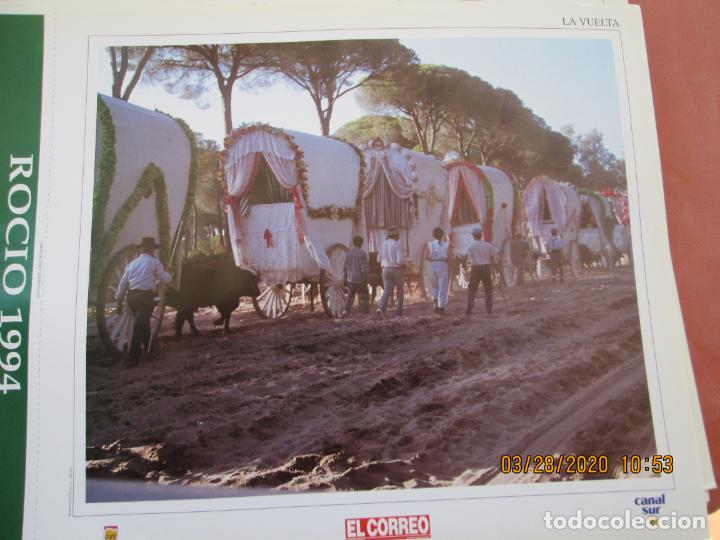 Coleccionismo: LA VUELTA DEL ROCIO , LAMINA  32X25 cm - ROCIO 94 -! VIVA LA BLANCA PALOMA ! EL CORREO , CANAL SUR
