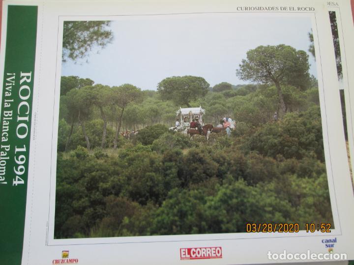 Coleccionismo: CURIOSIDADES DEL ROCIO , LAMINA  32X25 cm - ROCIO 94 -! VIVA LA BLANCA PALOMA ! EL CORREO , CANAL SU