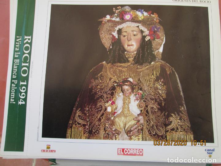 Coleccionismo: ORIGENES DEL ROCIO , LAMINA  32X25 cm - ROCIO 94 -! VIVA LA BLANCA PALOMA ! EL CORREO , CANAL SUR ,