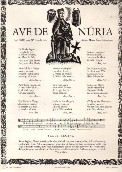 Collezionismo: GOIGS AVE DE N&Uacute;RIA (1980)