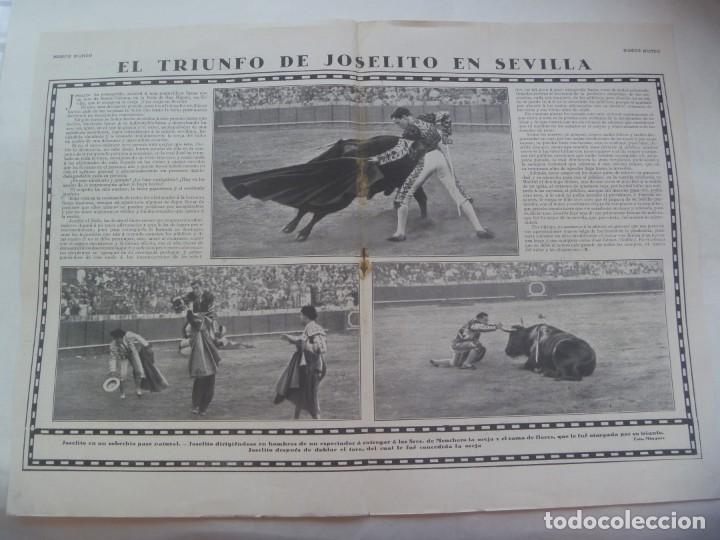Coleccionismo: HOJAS CENTRALES DE LA REVISTA NUEVO MUNDO DEDICADAS AL TRIUNFO DE  JOSELITO EN SEVILLA, 1915