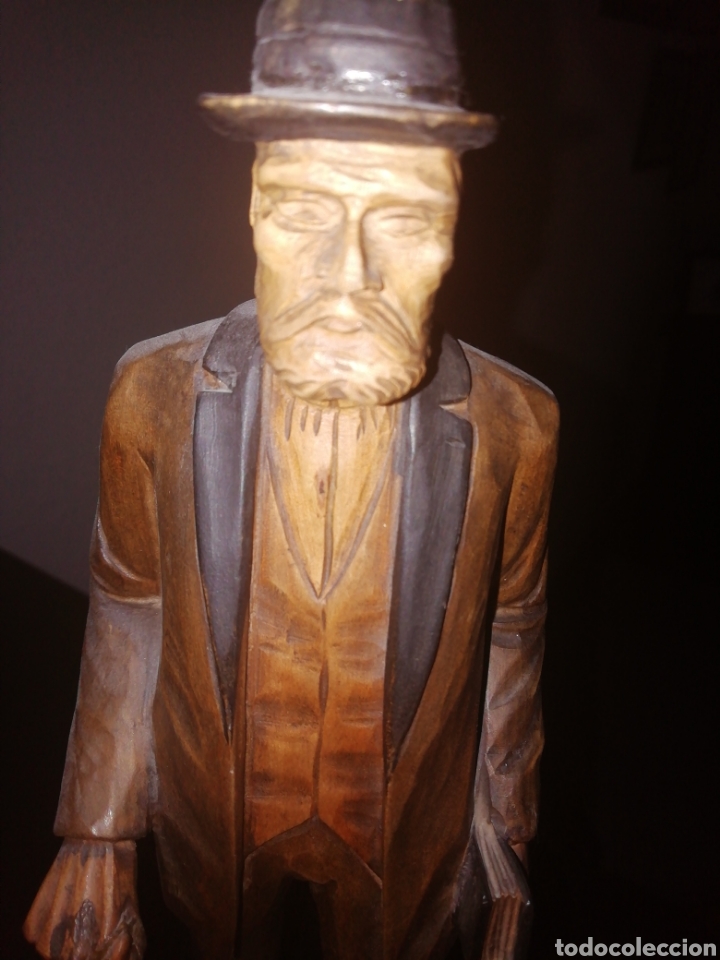 Coleccionismo: Figura tallada en madera curandeiro - Foto 3