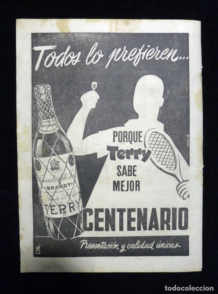 Colecionismo: PUBLICIDAD BRANDY TERRY CENTENARIO. PUERTO STA. MAR&Iacute;A, 1954