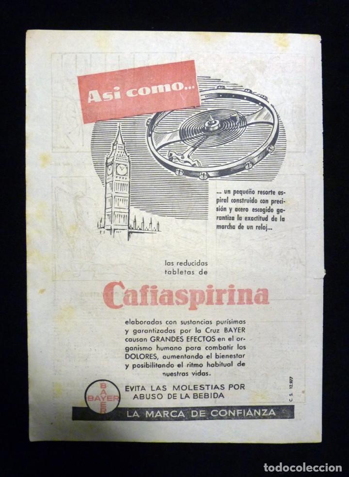 Colecionismo: PUBLICIDAD CAFIASPIRINA. CRUZ BAYER, 1954