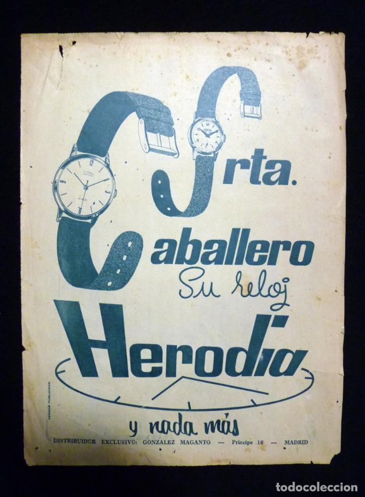 Collecting paper: PUBLICIDAD RELOJ HERODIA. A&Ntilde;OS 50