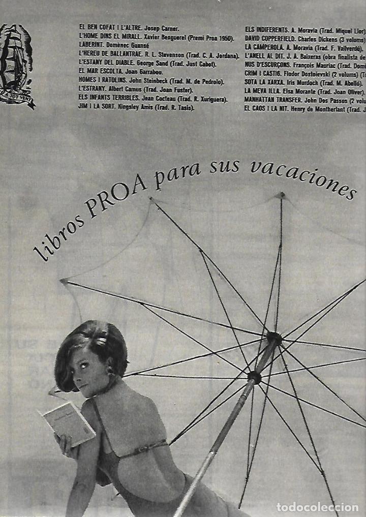 Coleccionismo: A&Ntilde;O 1965 RECORTE PRENSA PUBLICIDAD LIBROS PROA EDITORIAL