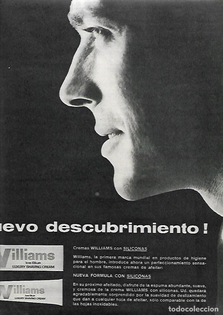 Collectionnisme: A&Ntilde;O 1965 RECORTE PRENSA PUBLICIDAD CREMA WILLIAMS PARA HOMBRE AFEITADO AFEITAR